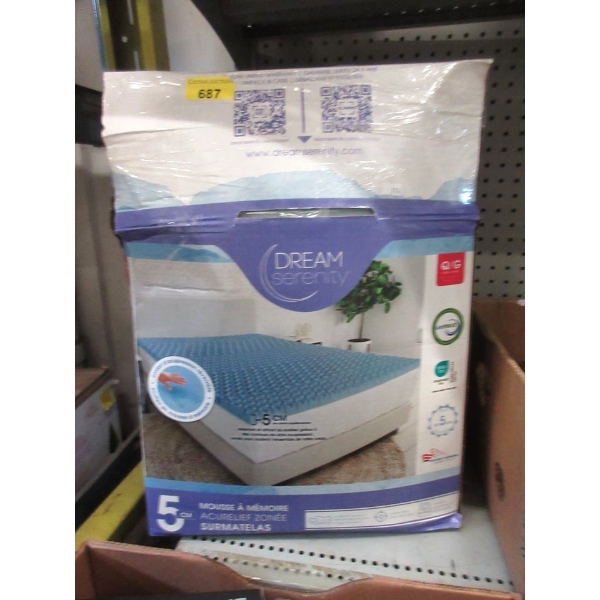 Dream Serenity Queen Size Mattress Topper - 5 cm thick