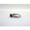 Image 2 : New Sterling Silver 1 CT Amethyst & Diamond Ring