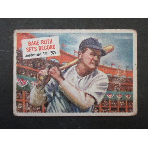 Rare 1954 Topps Scoop #54 Babe Ruth Card 
