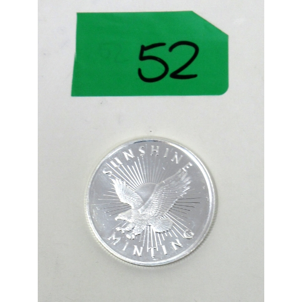 1 Oz .999 Silver Sunshine Minting Round 