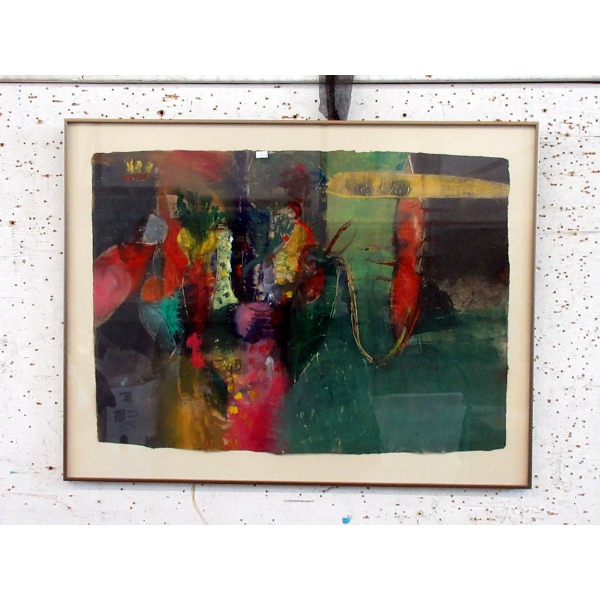Doug Biden "Botanic Apparatus" Lithograph/Monotype on Paper