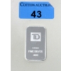 Image 1 : 1 Oz .999 Silver TD Bank Investor Bar 
