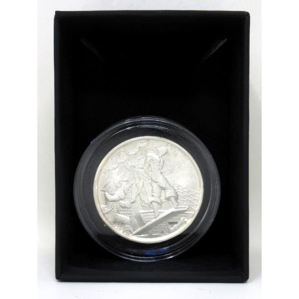 2 Oz .999 Silver 'No Prey No Pay' Walk The Plank Art Round 