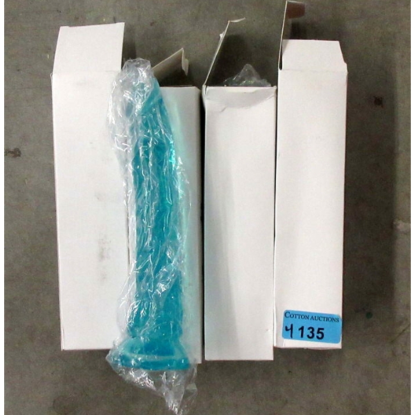 4 New Blue 9" Dildos - Sealed packages
