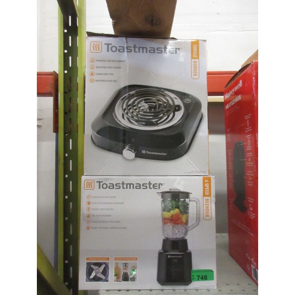 Toastmaster Electric Burner & Blender - Black