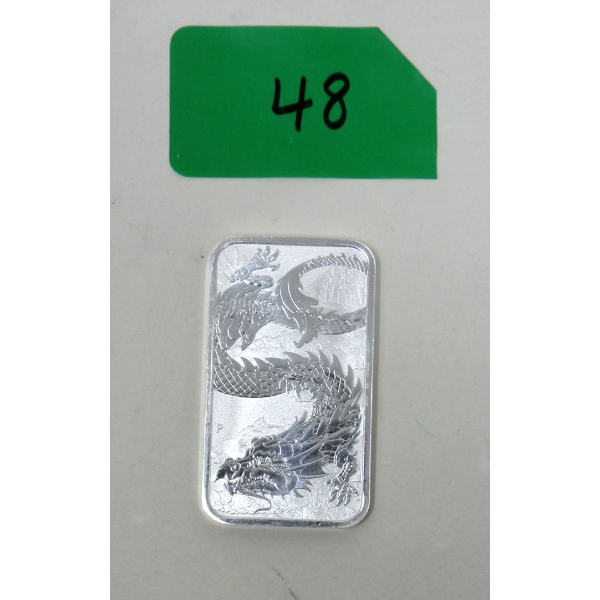 1 Oz .9999 Silver 2023 Year of the Dragon Legal Tender Coin