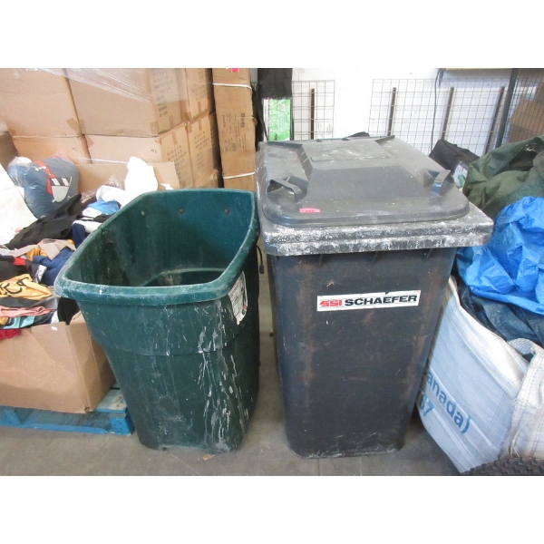 2 Large Garbage Cans - Preowned - As is 
