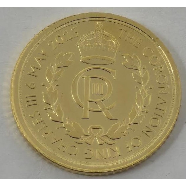 1/10 Oz .999 Fine Gold 2023 Coronation of King Charles Coin 