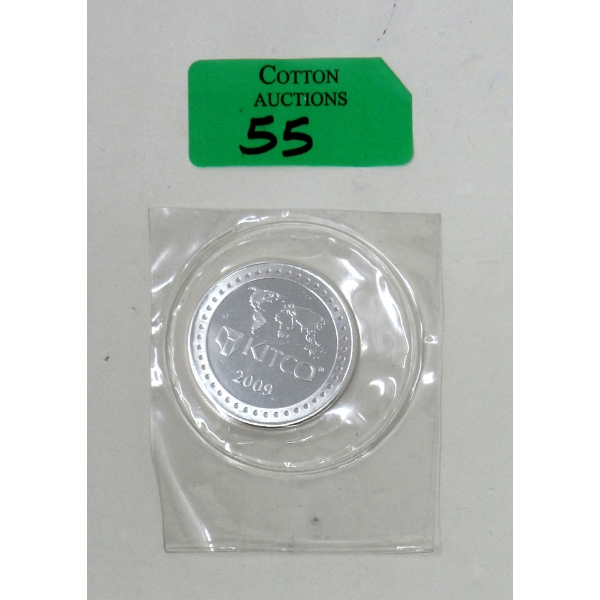 1 Oz .9999 Silver 2009 KITCO Round 