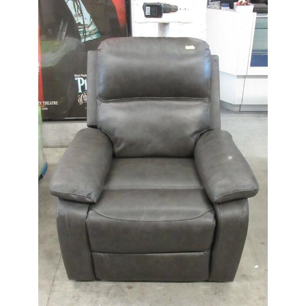 Brown Bonded Leather Power Recliner