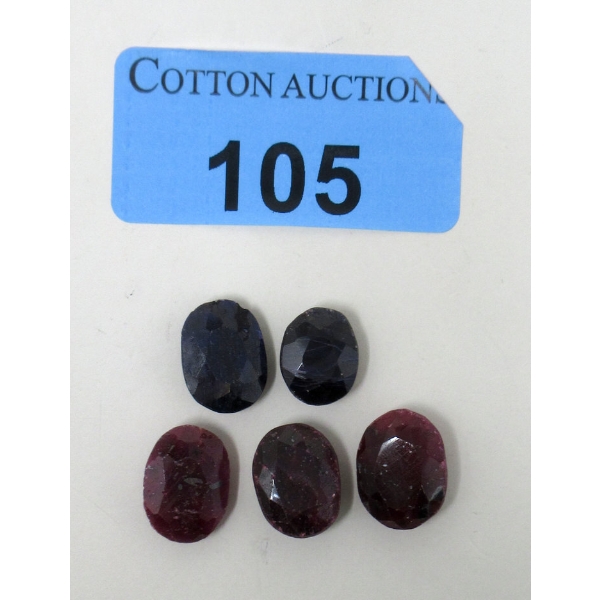81 CTW of 5 Loose Oval-Shape Gemstones