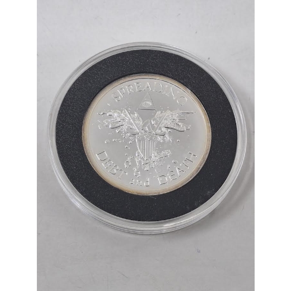 2 Oz .999 Silver Spreading Debt & Death Round 