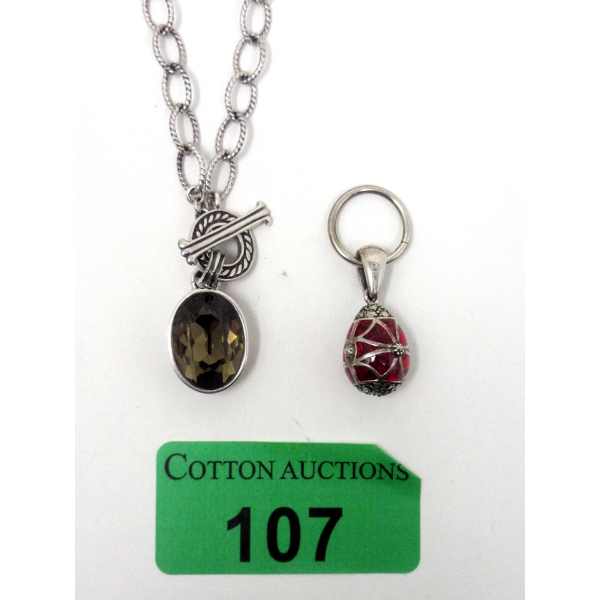 .925 Sterling Silver Necklace & Pendant 