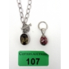 Image 1 : .925 Sterling Silver Necklace & Pendant 