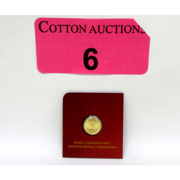 1 Gram .9999 Fine Gold 2016 MapleGram Gold Coin 