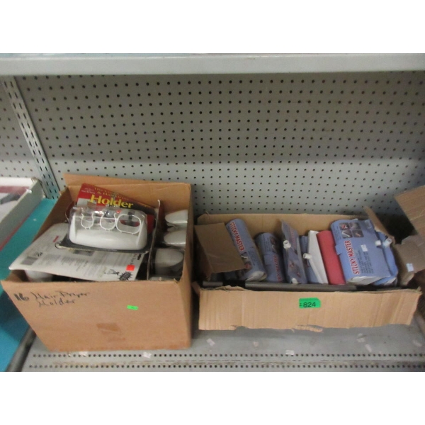 Box of New Hair Dryer Holders & Box of Sticky Rollers