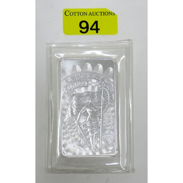 10 Oz .999 Silver 2-Sided Art Bar 