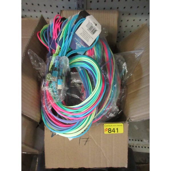 10 Sets of 10 New Neon 10' USB to Micro Cables