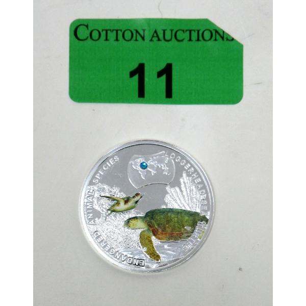17.5 Gram .999 Silver 2014 Loggerhead Sea Turtle Coin 