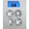 Image 1 : 4 x 1/2 Oz .999 Silver Sunshine Minting Rounds 