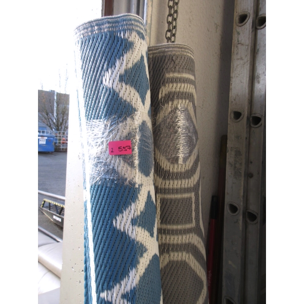 1 Grey and 1 Blue 5' x 7' Patio Mat