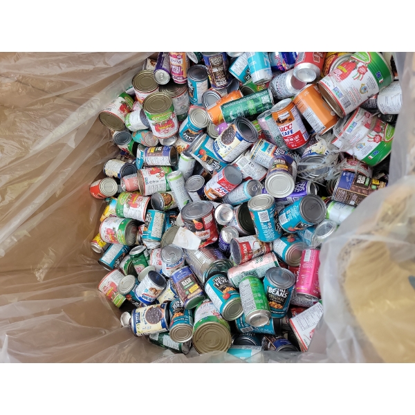 1/2 Skid of Dented Canned Food Products 