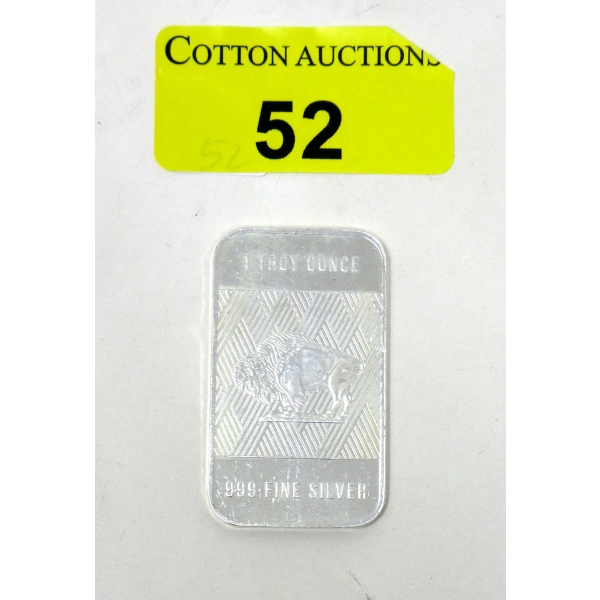 1 Oz .999 Silver Liberty Buffalo Bar