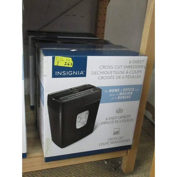 3 Insignia 6-Sheet Cross-Cut Paper Shredders