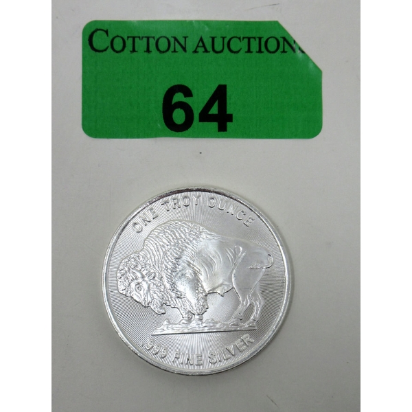 1 Oz .999 Silver Indigenous/Buffalo Round 