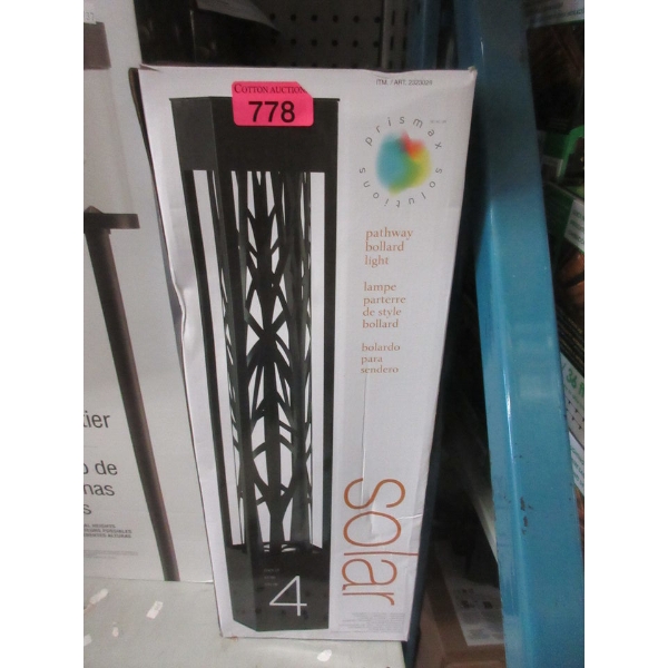 Pack of 4 Solar Pathway Bollard Lights 