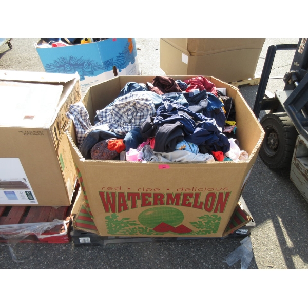 Skid of Overstock & Customer Return Clothing - As Is