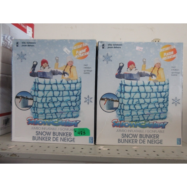 6 Jumbo Inflatable Snow Bunkers 