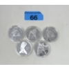 Image 1 : 5 x Silver Clad NUDE Girl Art Rounds 