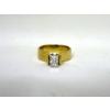 Image 2 : 18 K Yellow Gold Diamond Solitaire Ring with .72 Carat Diamond
