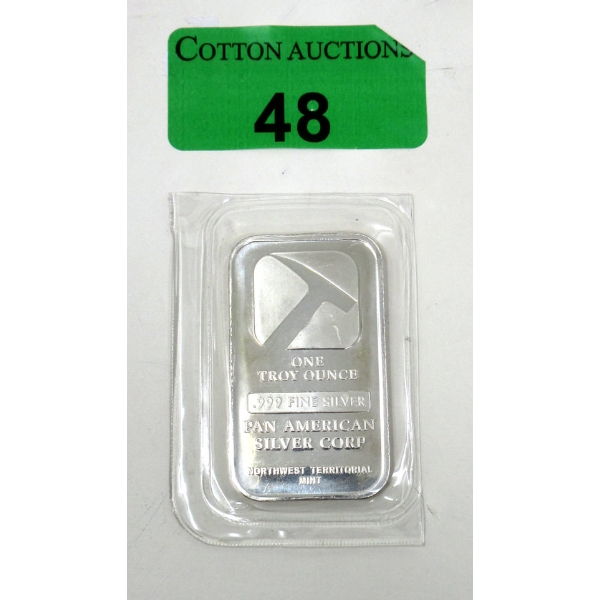 1 Oz .999 Silver Pan American Silver Corp Bar 