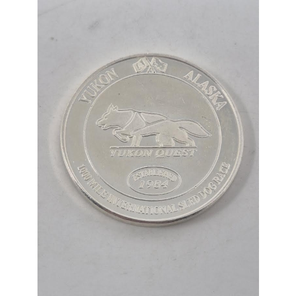 1 Oz .999 Silver Yukon Alaska/Dog Sled Race Round