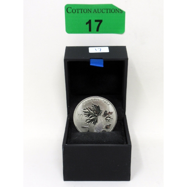 1/2 Oz .9999 Silver 2016 Canada Maple Leaves Coin 