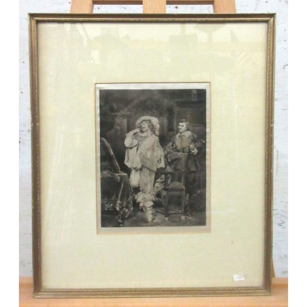 Framed & Matted Etching Print 
