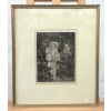 Image 1 : Framed & Matted Etching Print 