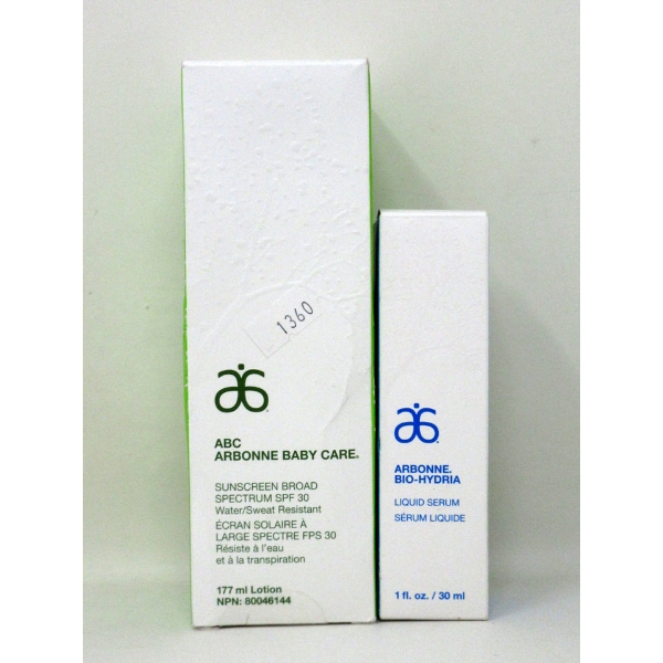 Arbonne Bio-Hydria Serum & Baby Care Sunscreen