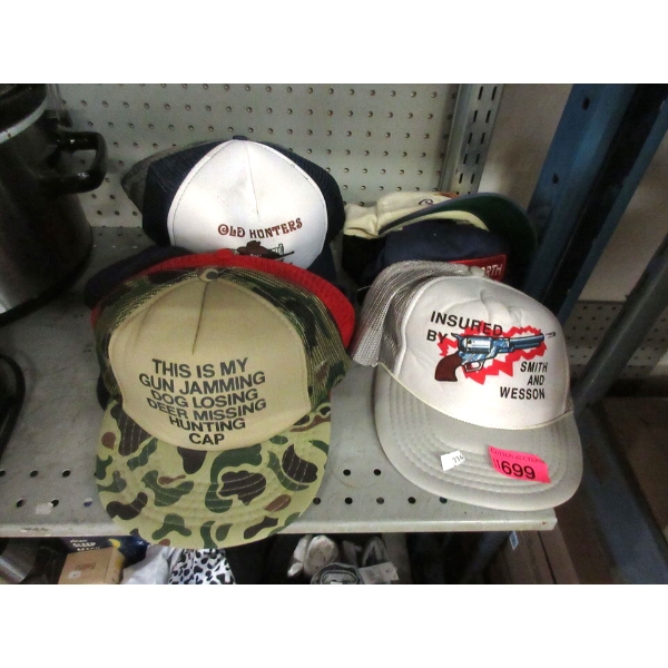 11 Assorted Caps with Logos