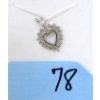Image 1 : 10 KT White Gold Diamond Heart Pendant