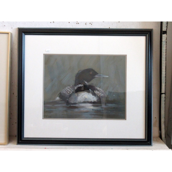 2003 Signed Original Irene Gray Pastel "Loon" 