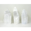 Image 1 : 3 Selenite Crystal Healing Towers - Tallest 6.5"