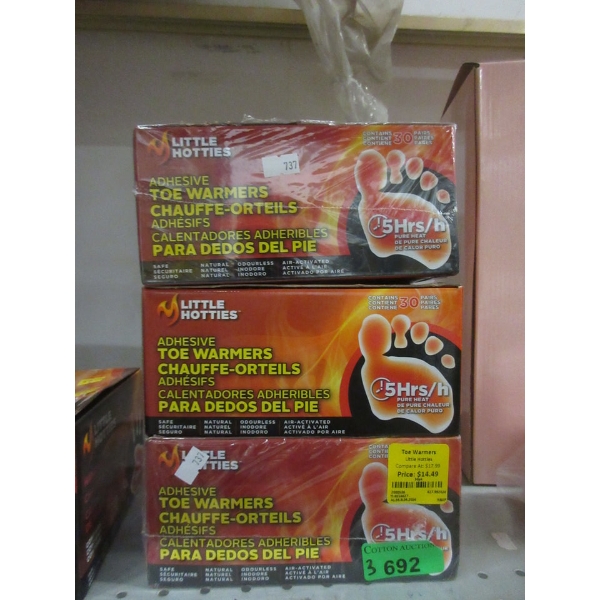 3 Boxes of Little Hotties Toe Warmers