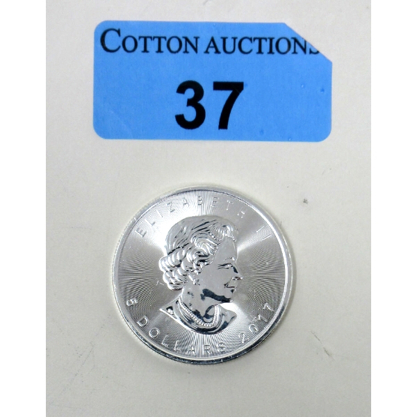 1 Oz .9999 Silver 2017 Canada Maple Leaf Coin 
