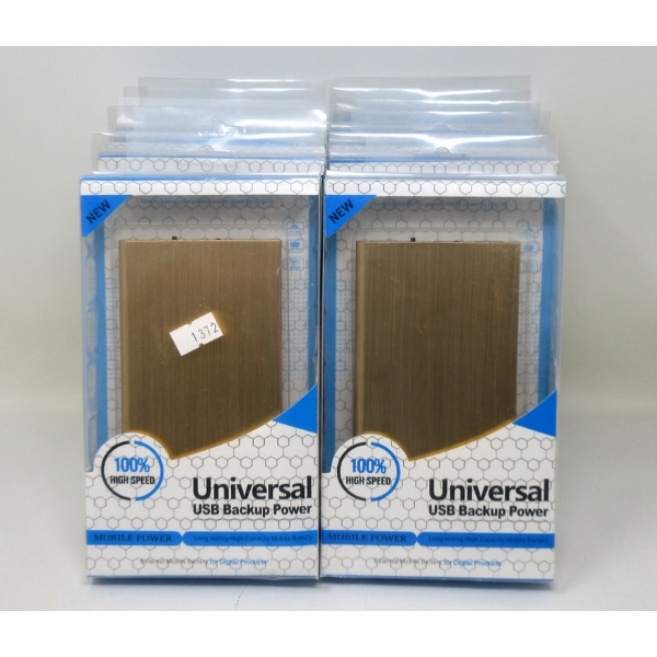 10 Universal USB Power Banks - Gold
