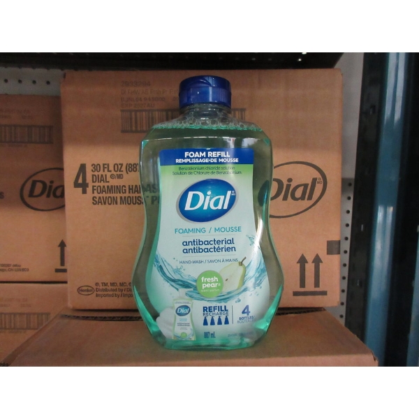 Case of 4 Dial Foaming Hand Wash Refills - Fresh Pear