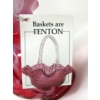 Image 2 : Vintage Fenton Red/White Clear Art Glass Basket