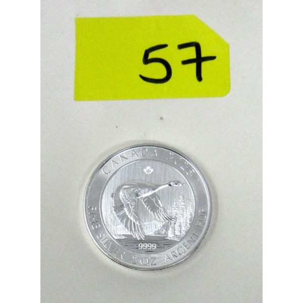 2 Oz .9999 Silver 2025 Canada Goose Coin 